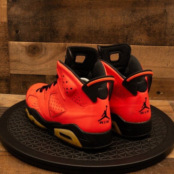 NIKE AIR JORDAN RETRO 6 INFRARED 23 TORO MENS ATHLETIC SHOES SIZE 9.5 384664-623 - Picture 6 of 9